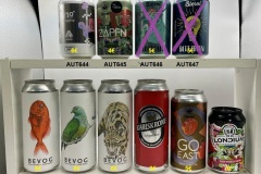 AUT638-647 Bevog Orange Roughy Double IPA,  Bevog Makatea Fruit Dove Modern Pilsner, Bevog Clouded Leopard DDH Hazy IPA, Karlskrone Schankbier, Bierol Go East East Coast IPA, Loncium New World Neipa, Bierol Zapfn Bio Zirbenradler, Bierol Hardigatti Neo Zwickl New Artist Series illustrated by Carina Leikermoser, Bierol Blitzbirn Neo Zwickl New Artist Series illustrated by Patrick ‘da Bartl’ Bartel