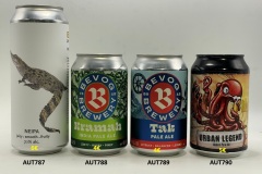 AUT787-790 Bevog Philipine Crocodile NEIPA, Bevog Kramah India Pale Ale, Bevog Tak Pale Ale, Next Level Brewery Urban Legend Western Pale Ale, Österreichische Bierdosen, Bierdose Österreich, beer can Austria, Bierdosensammler Österreich, beer can collection