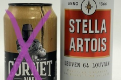 BEL144-145 Cornet Oaked 0, 33, Stella Artois Leuven 64 Louvain 440ml, BElgium beer cans, Belgian Beer Can Collector, Beer Can Collecction Belgium, Belgische Bierdosen