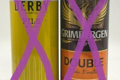 BEL147-148 Derby Pils, Grimbergen Double, Beer Cans from Belgium, Beer Can Collection in . Bierdosensammlung