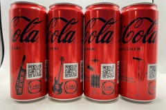 CCS059 Coca Cola Zero Musica Edition 4 Can Set 2022 Italia 8 EURO  Coke can collector Coke Can Collector