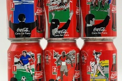 CCS070 Coca-Cola Original "Cans for Fans Edition" 1996 Germany 6 Can Set  12 EURO Coke can colection, coke can set, coke collector