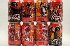 CCS071 Coca-Cola Original "Festival Series Belgium" 2004 8 Can Set 16 EURO Coke can colection, coke can set, coke collector