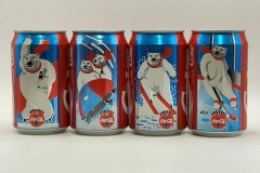 CCS077 Coca-Cola Original "Icebear Edition" 4 Can Set 1993 AUSTRIA 16 EURO Coke can colection, coke can set, coke collector