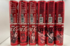 CCS080 Coca-Cola Marvel Edition 2024  Indonesia 250ml 6 can set 18 EURO Coke co canlection, coke can set, coke collector