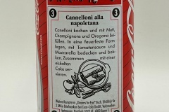 CCC579 Coca-Cola Original "Dinners for Fun 3 Cannelloni alla napoletana" 1992 Germany 330ml 2 EURO Coke can collector, Coca-Cola Collection, Coke Collector