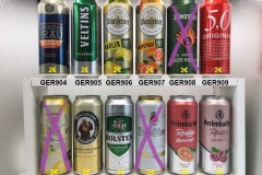 GER898-909 Bitburger Radler Naturtrüb, Franziskaner Weissbier, Holsten Pilsener, König Pilsen, Perlenbacher Radler Blutorange, Perlenbacher Radler Himbeere, Schulten Bräu Weissbier mit Grapefruit, Veltins Pilsener, Warsteiner Radler, Zündstoff Lager-Bier, 5, 0 Original, Bierdosen Deutschland, Bierdosensammlung, German beer can collection