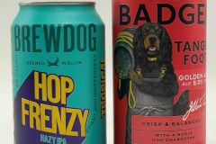 GBR286-287 Brewdog Hop Frenzy Hazy IPA, Badger Tangle Foot Golden Ale 440ml, UK beer can, England beer can, United Kingdom beer can collection, beer can collector from England, Scottish beer can collection, Beer Can UK