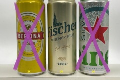 GRE062-064 Beptina Radler, Fischer Pilsener Beer, Heineken Silver 330ml sleek cans Greece, Greece Beer Cans, beer can collection greece, Griechische Bierdosen