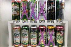 HUN061-072 Hungary beer can collection , Ungarische Bierdose