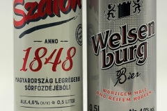 HUN126-127 Szalon 1848 Vilagos Sör, Welsenburg Bier 50cl, Hungary beer can collection, Bierdose Ungarn, Bierdosensammlung Ungarn, Hungarian Beer Can, Hungary craft beer