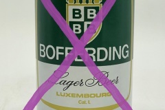 LUX025 Bofferding Lager Beer Luxembourg 0, 33l, Luxembourg Beer can collection, beer can Luxembourg