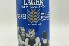 NZL033 Leopard Lager New Zealand 1978 World Rowing Championsship Lake Karapiro 460ml Straight Steel CanNew Zealand beer can collection, beer can from New Zealand, Neuseland Bierdose