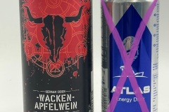 OCS162-163 Bembel With Care Wacken Apfelwein, Atlas Energy drink 250ml, Energy Drink Collector, Collector, Bierdosensammler Österreich, beer can collection Austria