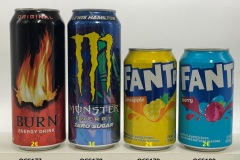 OCS177-180 Burn Energy Drink Original 50ml Romania, Monster Energy Zero Sugar Lewis Hamilton Edition 500ml, Fanta Pineapple 355ml USA, Fanta Berry 355ml USA, Energy Can Collector, Fanta Can Collector, Softdrink can collector, Energy Drink Dosen Sammlung, 