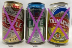 TAN002-004 Castle Lager, Castle Lite, Kilimanjaro Premium Lager Beer Can Tanzania